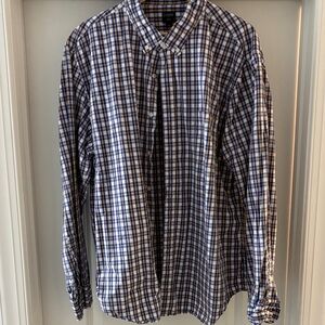JCrew Size XXL Men's Blue and White Checkered Shirt